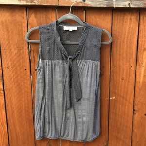 LOFT Tie Front Sleeveless Top